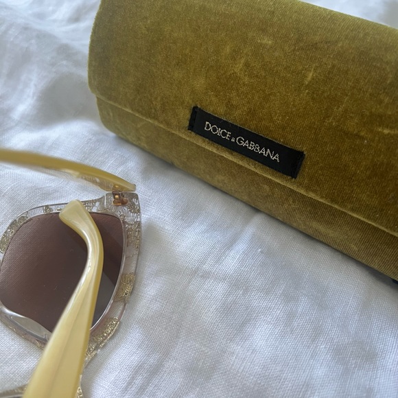 Dolce & Gabbana lace Gold Sunglasses - Picture 8 of 9